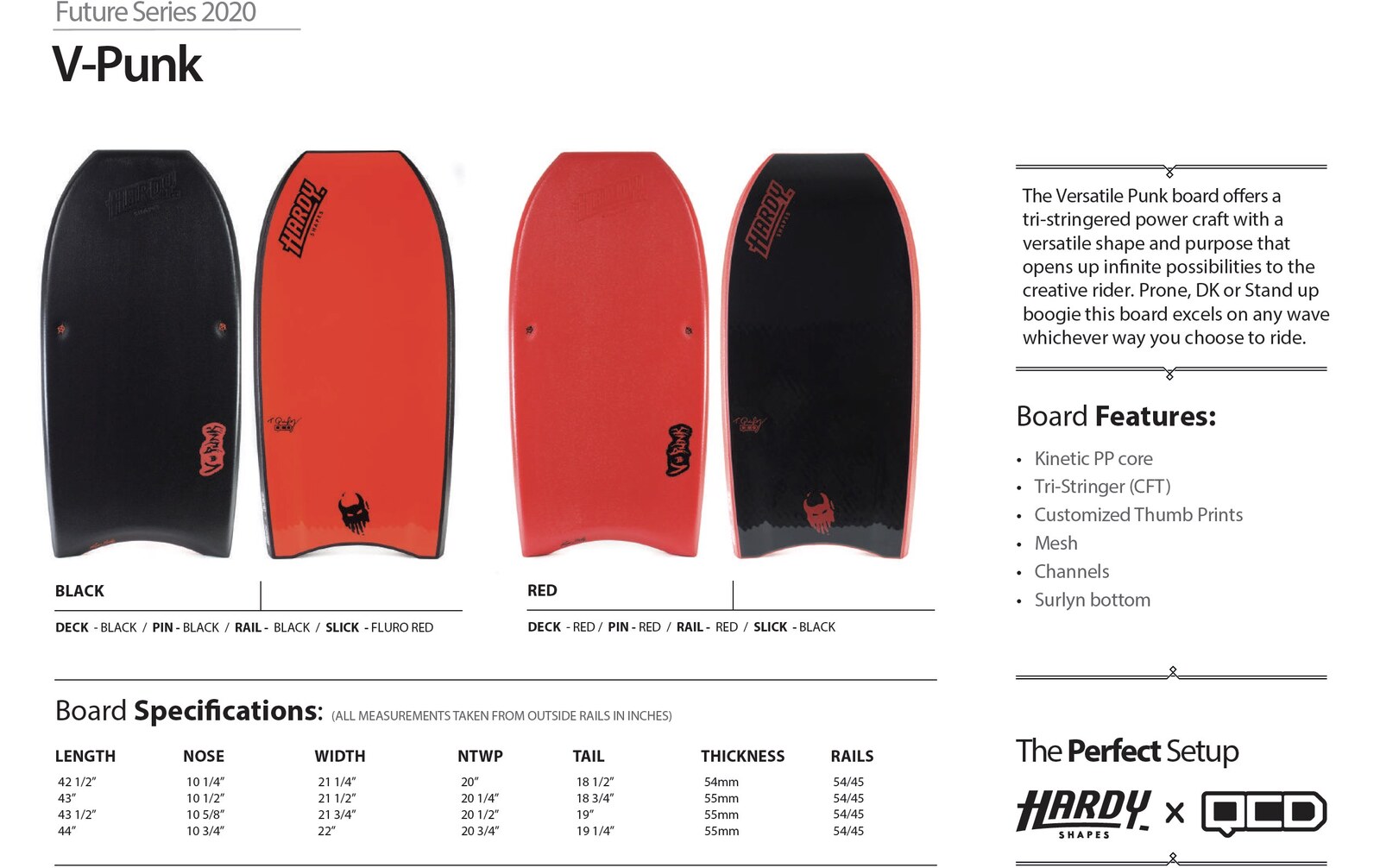 BODYBOARD QCD-K PP - DROP-KNEE BOARD BY QCD