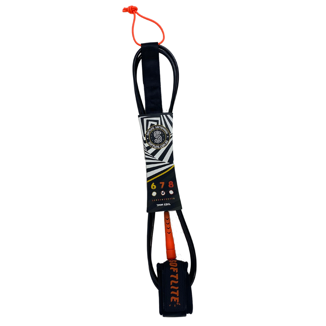 SOFTLITE Surf Leg Rope 8'0. Double Swivel, 7mm Diameter, Detachable
