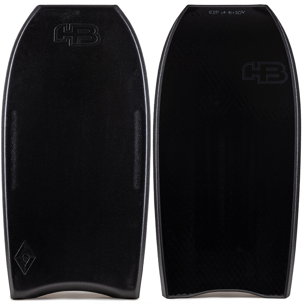 Hot Buttered Epic Black C4 Quad Concave PP core bodyboard. This