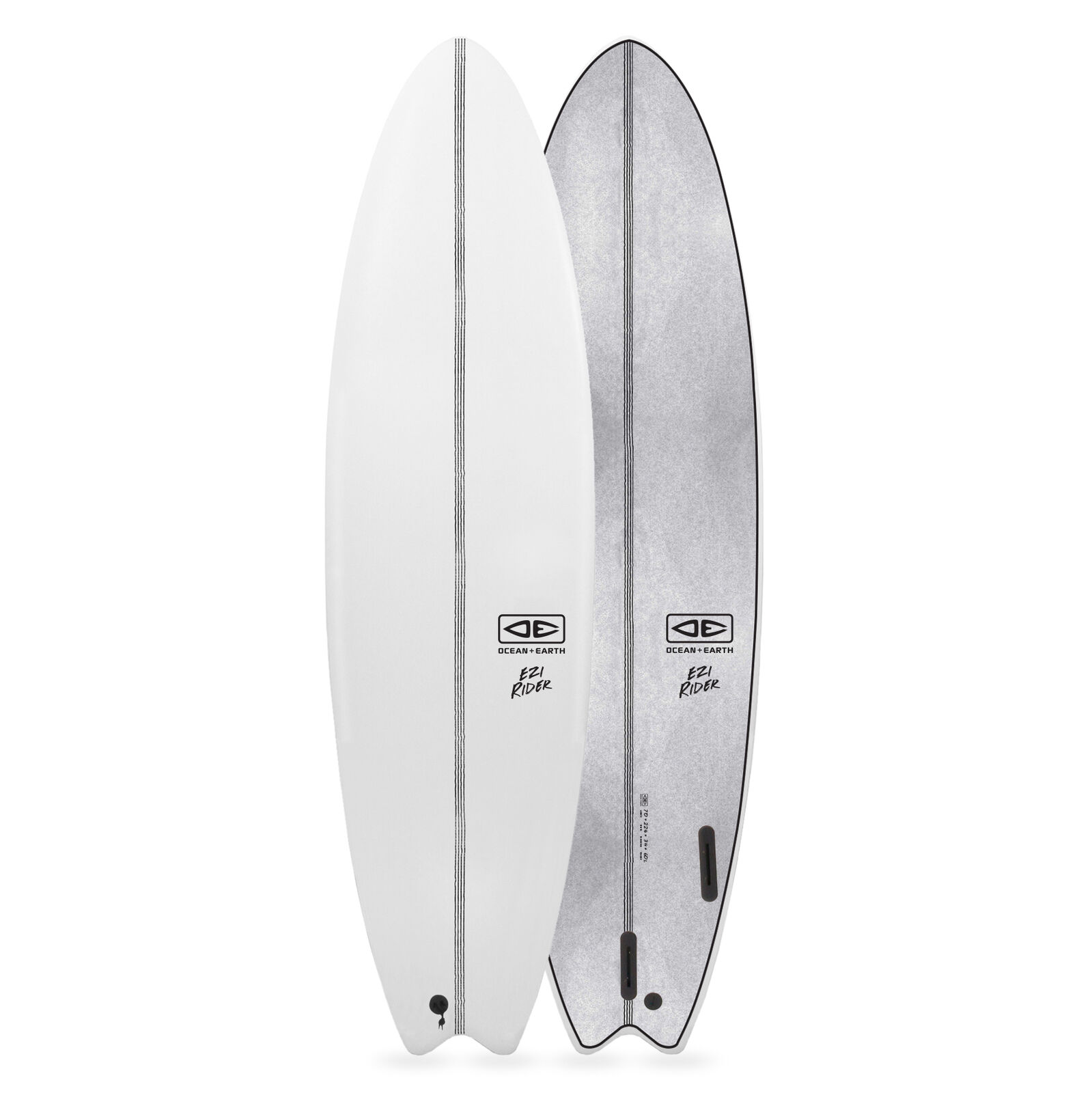 O&E SURFBOARDS Ezi Rider Thruster Foamie. (7'0