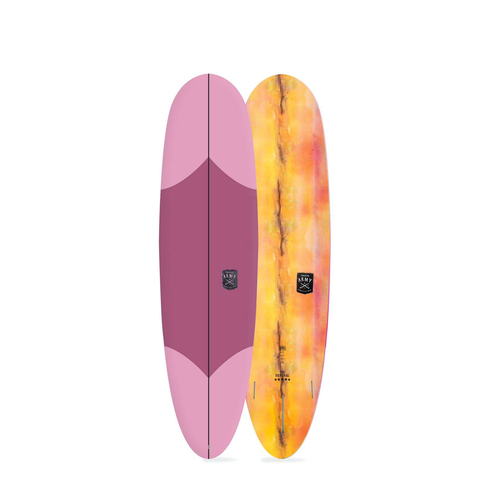 O&E SURFBOARDS Creative Army General Epoxy Single Fin Foamie. (7'6