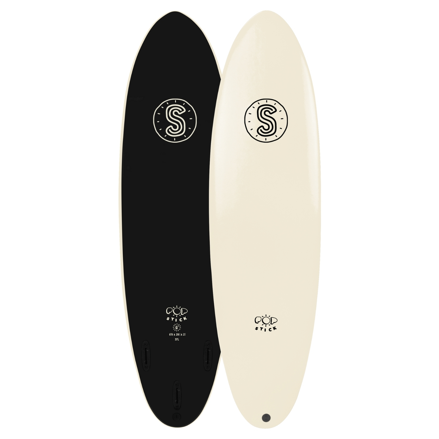 SOFTLITE SURFBOARDS Pop Stick Thruster Foamie. 6 6 X 20 2 3 X 2 7 8 47L
