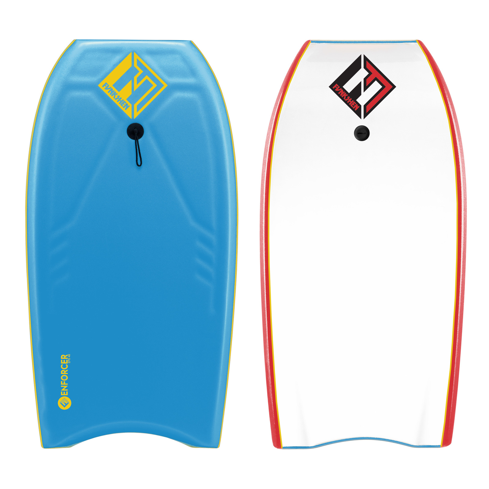 Funkshen Enforcer EPS core bodyboard. This boogie board is designed for