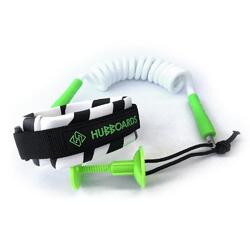 Bicep White Cuff// White Coil// Green Highlights