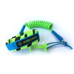 Bicep Green Cuff // Green Coil// Blue Velcro