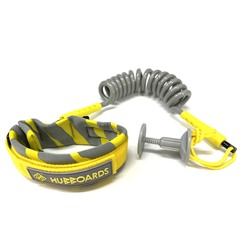 XL Bicep Grey Coil// Grey Yellow Cuff