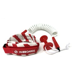 XL Bicep White Coil// Red White Cuff