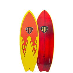 MR Epoxy 5'6 Yellow Flame Deck