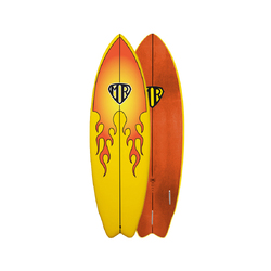 MR Epoxy 5'9 Yellow Flame Deck