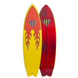 MR Epoxy 6'8 Yellow Flame Deck