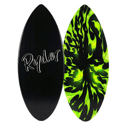 Epoxy Skimboard 48 Black Deck Green Bottom