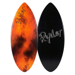 Epoxy Skimboard 52 Black Deck orange Bottom