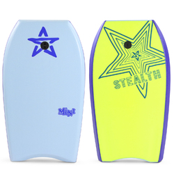 Mini Ice Blue Deck// Navy Rails// Yellow Slick